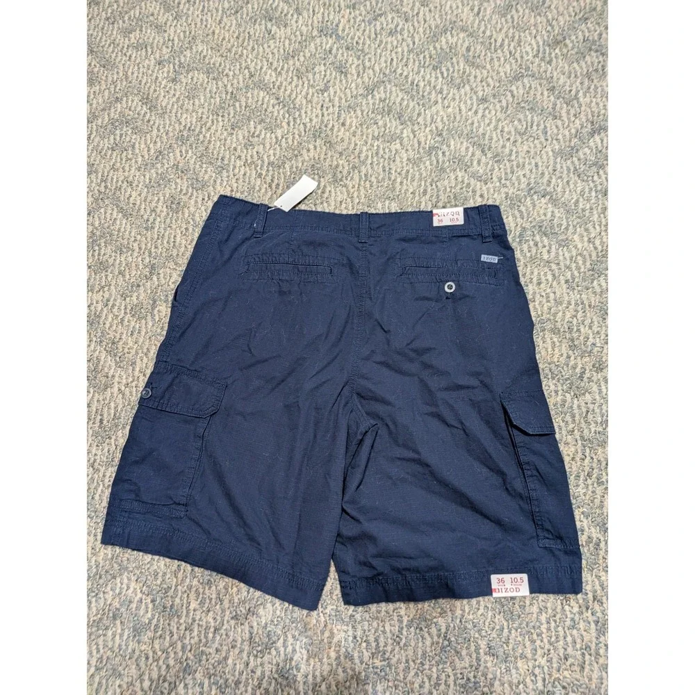 IZOD Mens Saltwater Ripstop Cargo Shorts Midnight Navy Blue 36 45SH074470